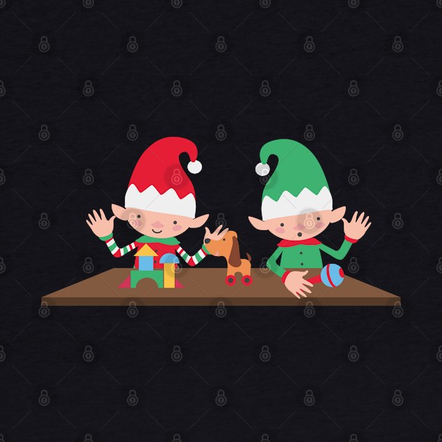 Santa's elves working by holidaystore